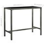 Voir la diapositive 6 : VIDAXL Table bar de jardin Gris 130x60x110 cm Resine tressee et verre