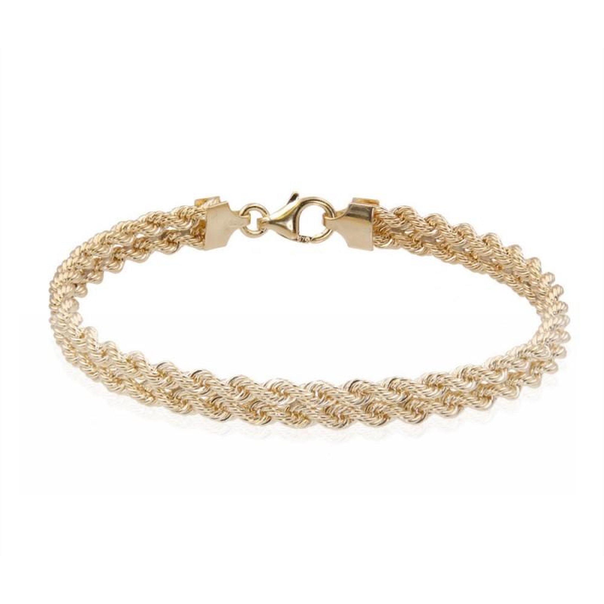 Voir la diapositive 1 : L'ATELIER D'AZUR Bracelet Or Jaune Maille Corde Double - Femme