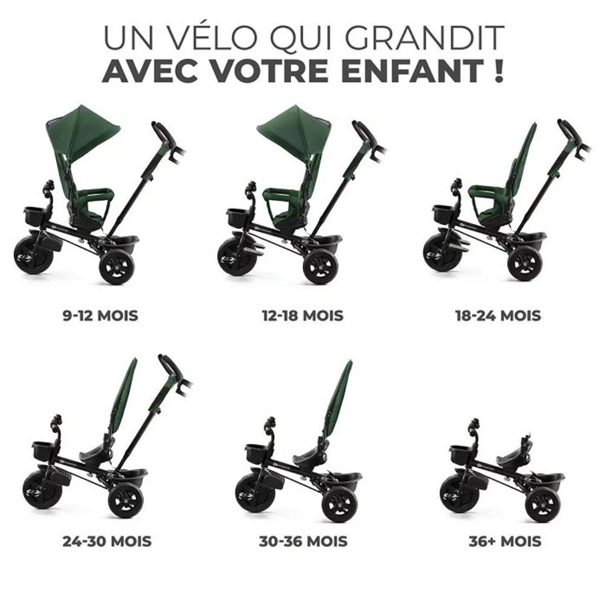 KINDERKRAFT Tricycle évolutif Aveo bébé