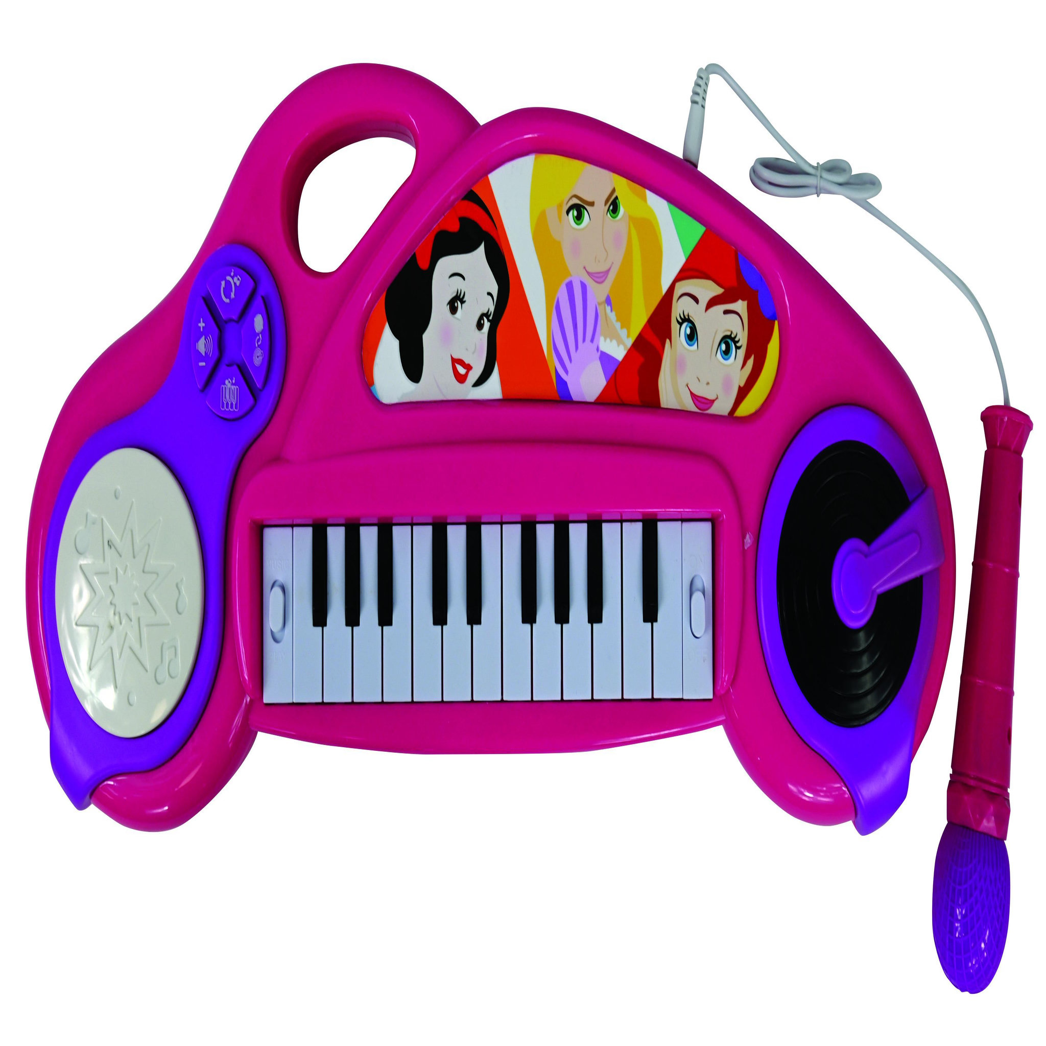 Voir la diapositive 4 : Lexibook Piano électronique Disney Princesse avec effets lumineux et microphone