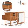 Voir la diapositive 3 : PAWHUT Poulailler cottage cage à poules sur pied dim. 168L x 110l x 101H cm multi-équipement bois sapin lasuré