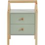 Voir la diapositive 3 : Table de chevet enfant  2 tiroirs L46cm CLEM