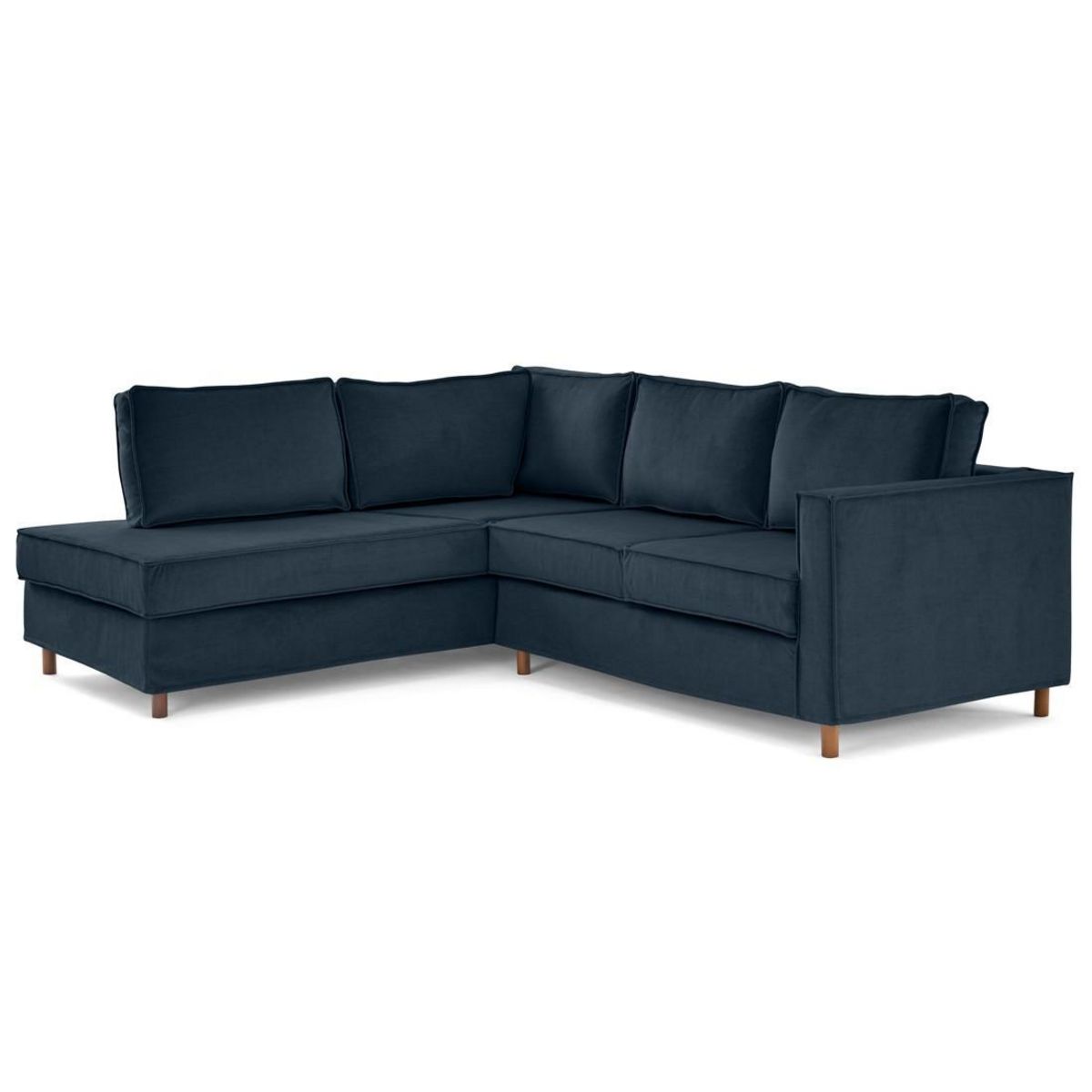 LISA DESIGN Jake - canapé déhoussable d'angle gauche 5 places en velours