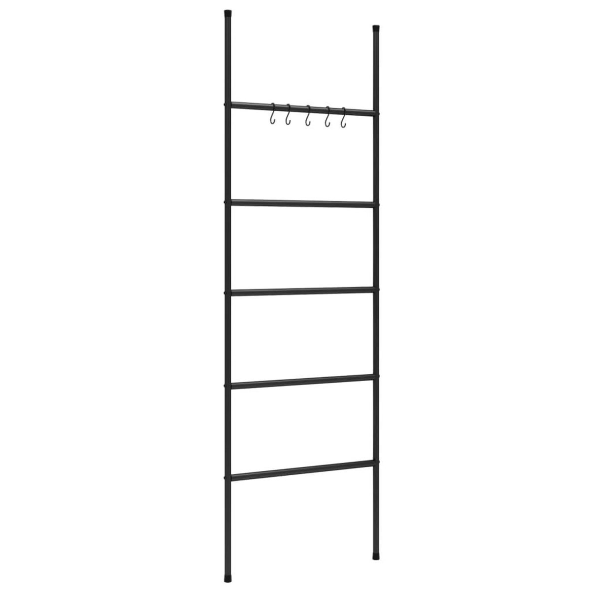 VIDAXL Porte-serviettes echelle a 5 niveaux Noir 58 x 175 cm Fer