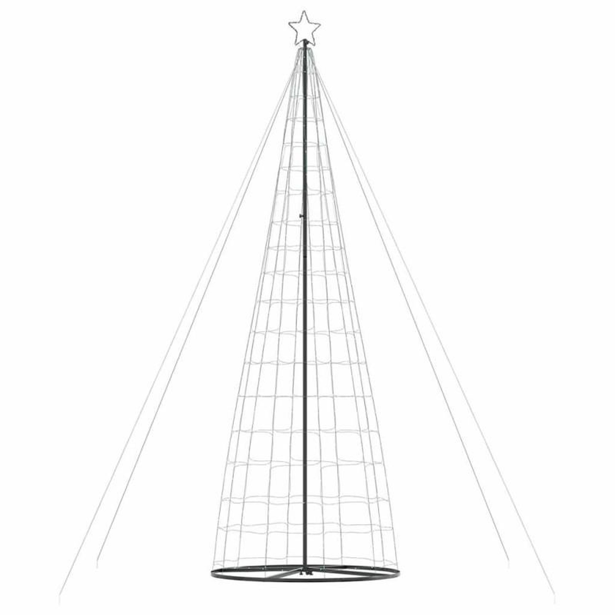 Voir la diapositive 4 : VIDAXL Arbre de Noël lumineux conique 1534 LED bleu 503 cm