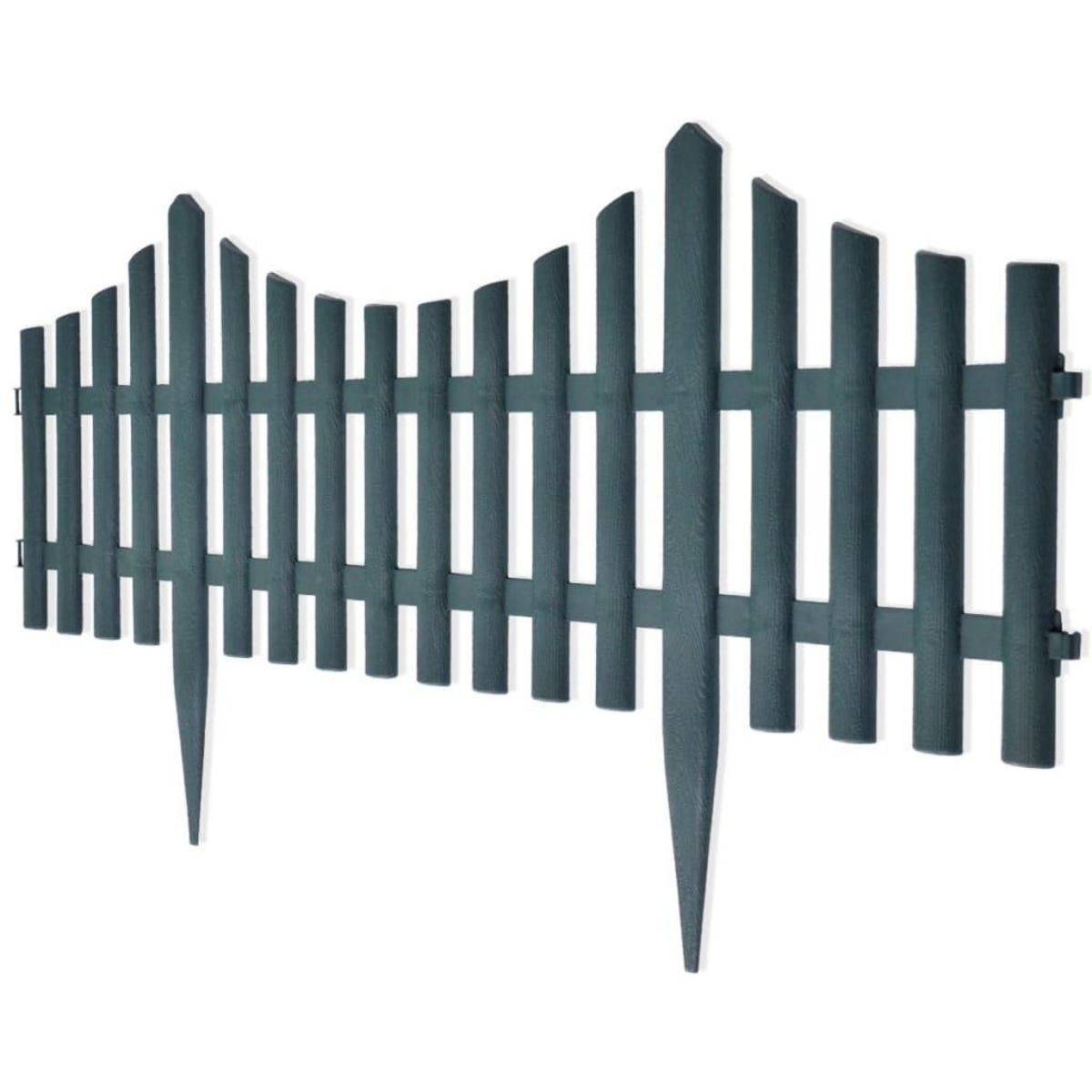 VIDAXL Bordures de pelouse 17 pcs 10 m Vert