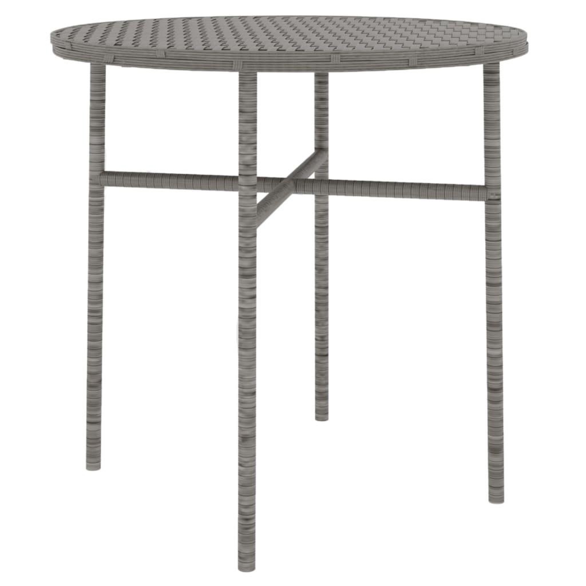 Voir la diapositive 5 : VIDAXL Ensemble a manger de jardin 3 pcs Resine tressee Gris