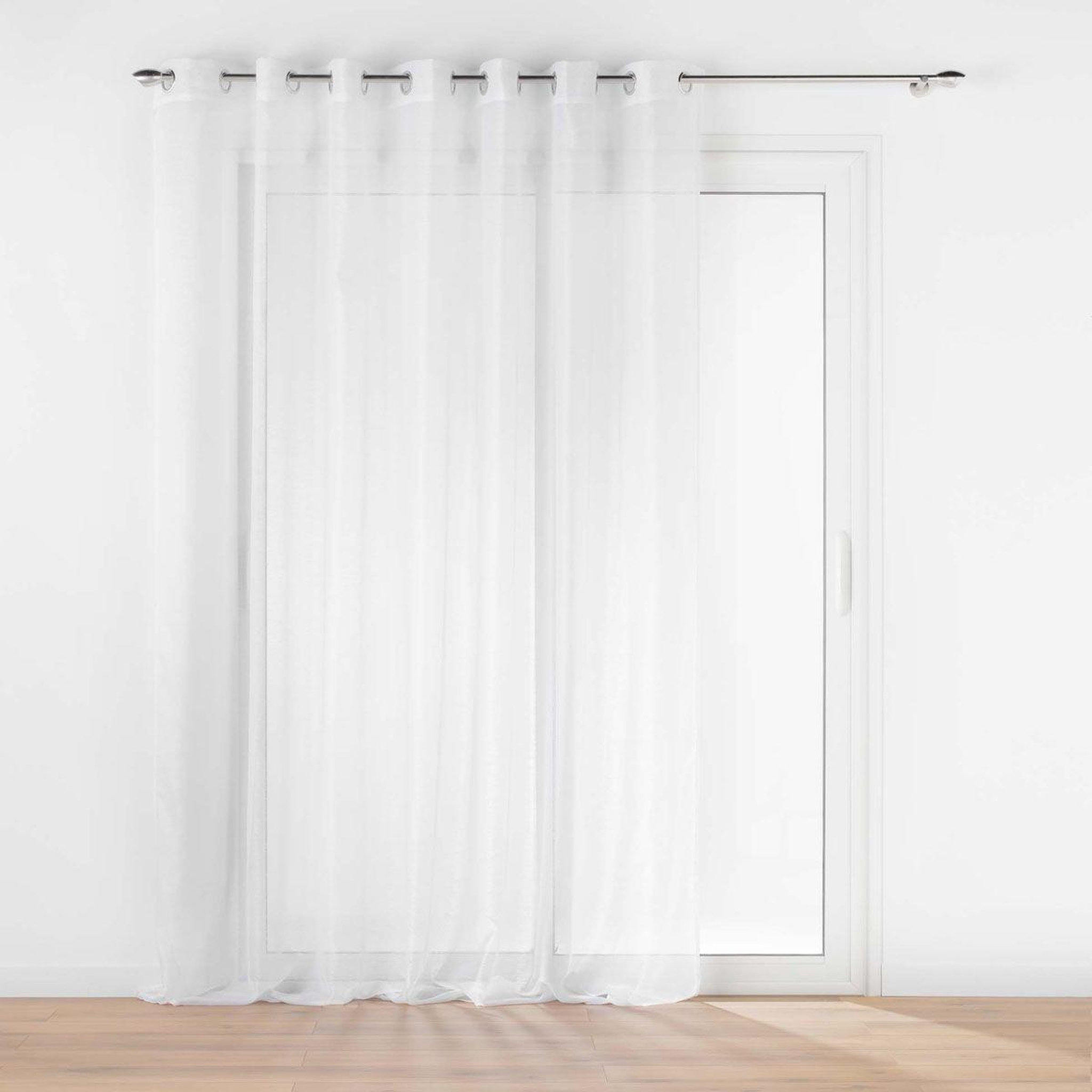Douceur d'Intérieur Rideau voilage à œillets  lisséa  240x240cm blanc