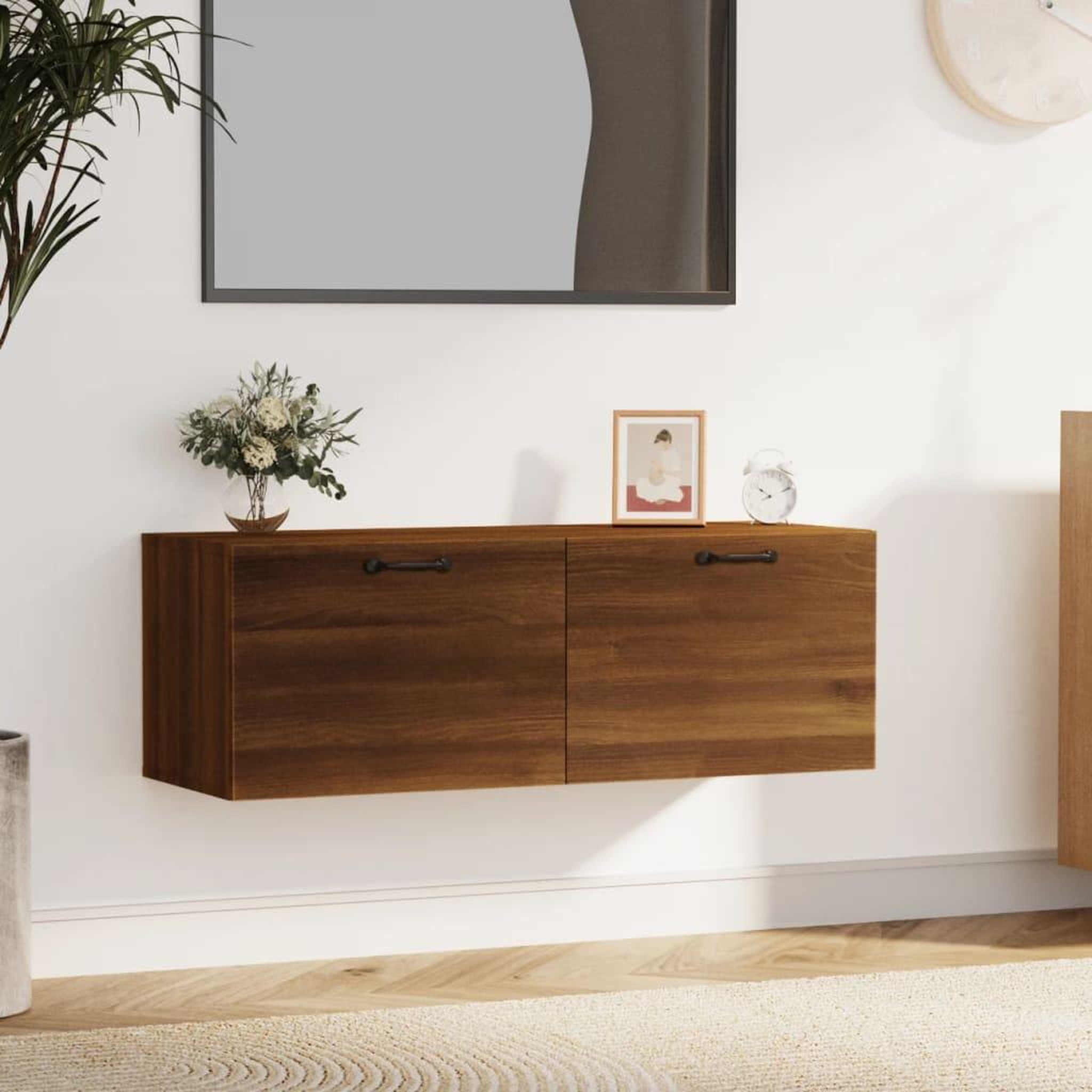 Voir la diapositive 1 : VIDAXL Armoire murale Chene marron 100x36,5x35 cm Bois d'ingenierie
