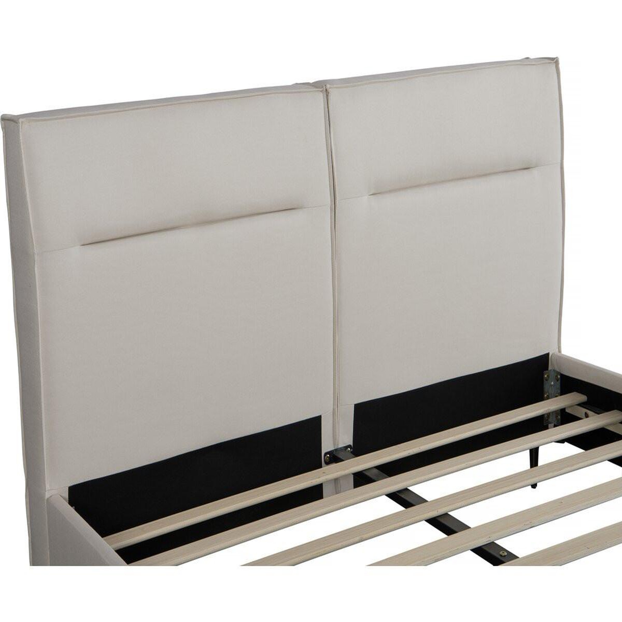 Voir la diapositive 4 : Habitat et Jardin Lit double en tissu design  moritz  - 180 x 200 cm - beige