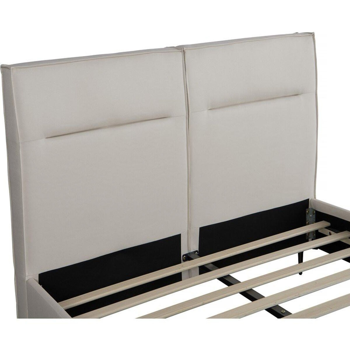 Habitat et Jardin Lit double en tissu design  Moritz  - 180 x 200 cm - Beige