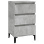 Voir la diapositive 2 : VIDAXL Table de chevet gris beton 40x35x70 cm bois d'ingenierie
