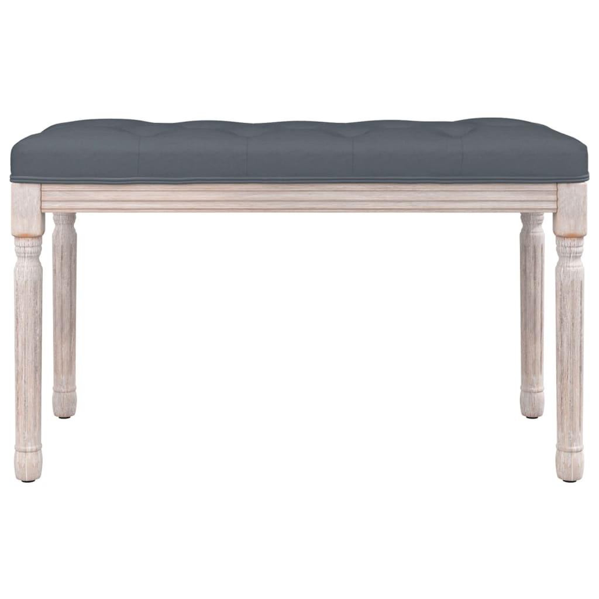 Voir la diapositive 3 : VIDAXL Banc Gris fonce 80x40x49 cm Velours