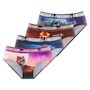 Voir la diapositive 1 : FREEGUN Lot de 4 culottes Femme Wild Animals