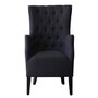 Voir la diapositive 2 : Habitat et Jardin Fauteuil Scandinave Tissu  Duchesse  - 76 x 83 x 100,5 cm - Noir