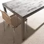 NOUVOMEUBLE Table à manger moderne effet bois et blanc JENA