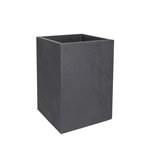 Eda Pot de fleur carré Basalt 39,5 x H.43,5 cm - Gris anthracite - Eda