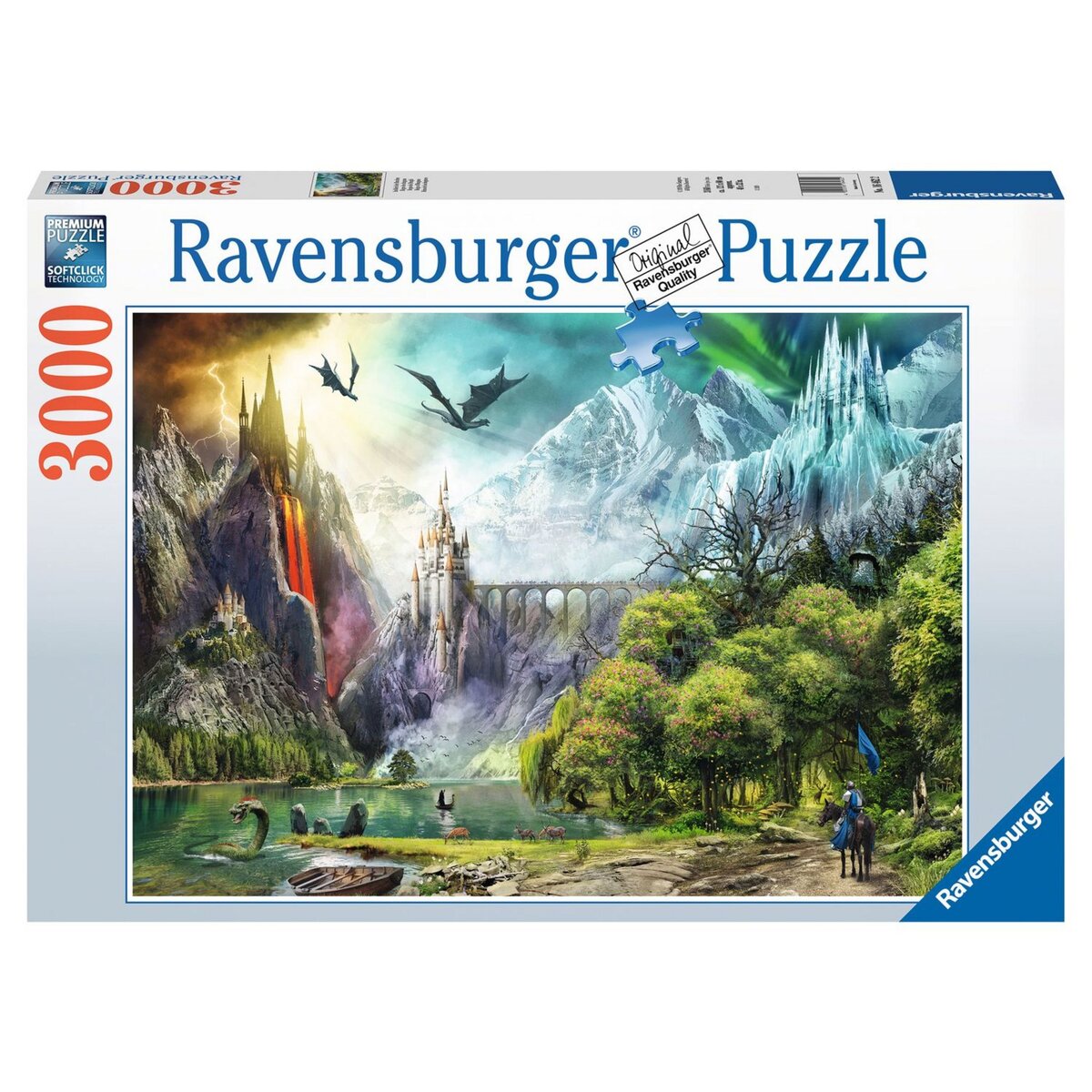 RAVENSBURGER Puzzle 3000 pièces Le règne des dragons pas cher 