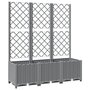 Voir la diapositive 2 : VIDAXL Jardiniere avec treillis Gris clair 120x40x136 cm PP