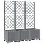 Voir la diapositive 2 : VIDAXL Jardiniere avec treillis Gris clair 120x40x136 cm PP