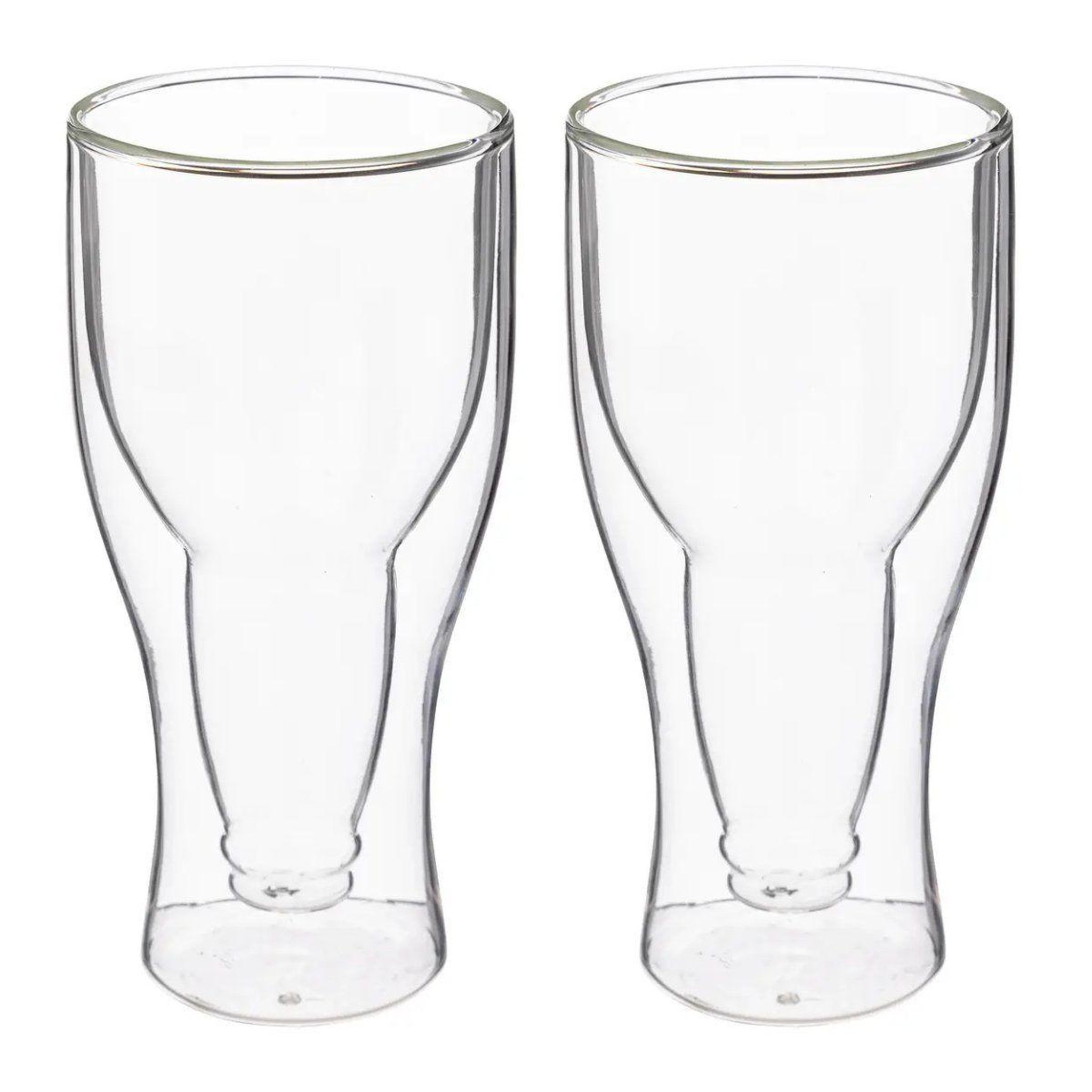 SECRET DE GOURMET Lot de 2 verres à bière  double paroi  35cl transparent