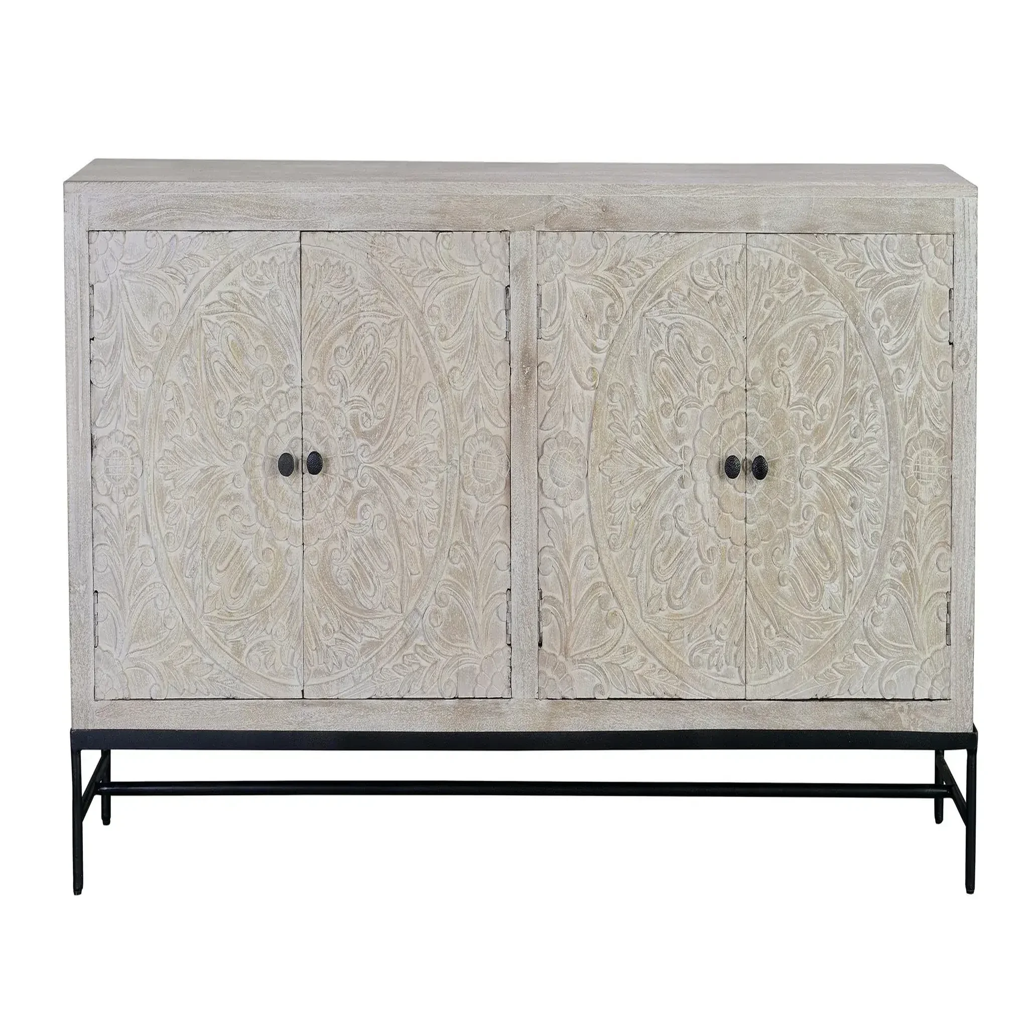 GINER Y COLOMER SL Buffet en bois de manguier 170cm style méditerranéen moderne