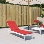 VIDAXL Coussin de chaise de terrasse rouge (75+105)x50x4 cm