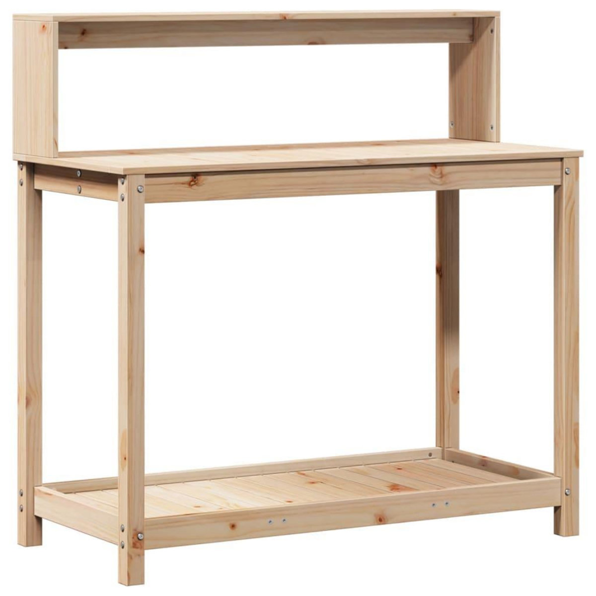 VIDAXL Table de rempotage et etageres 108x50x109,5 cm bois massif pin