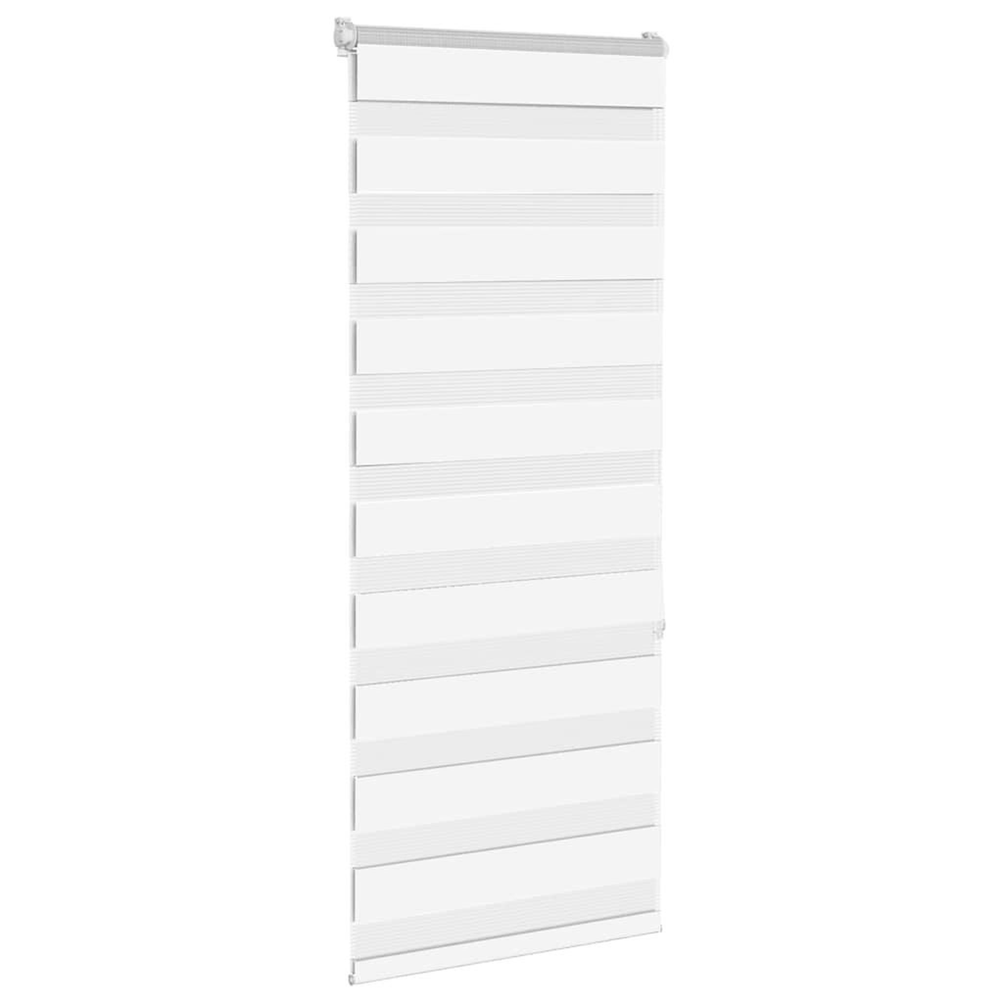 Voir la diapositive 3 : VIDAXL Store zebre blanc 55x150 cm largeur du tissu 50,9 cm polyester