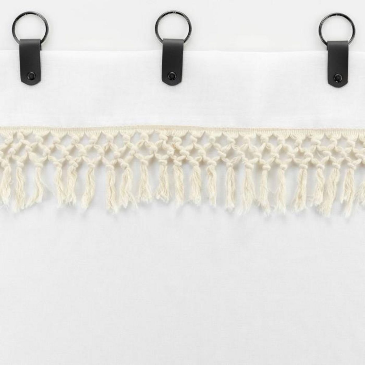 Paris Prix Rideau Voilage à Anneaux  Anissa  140x240cm Blanc