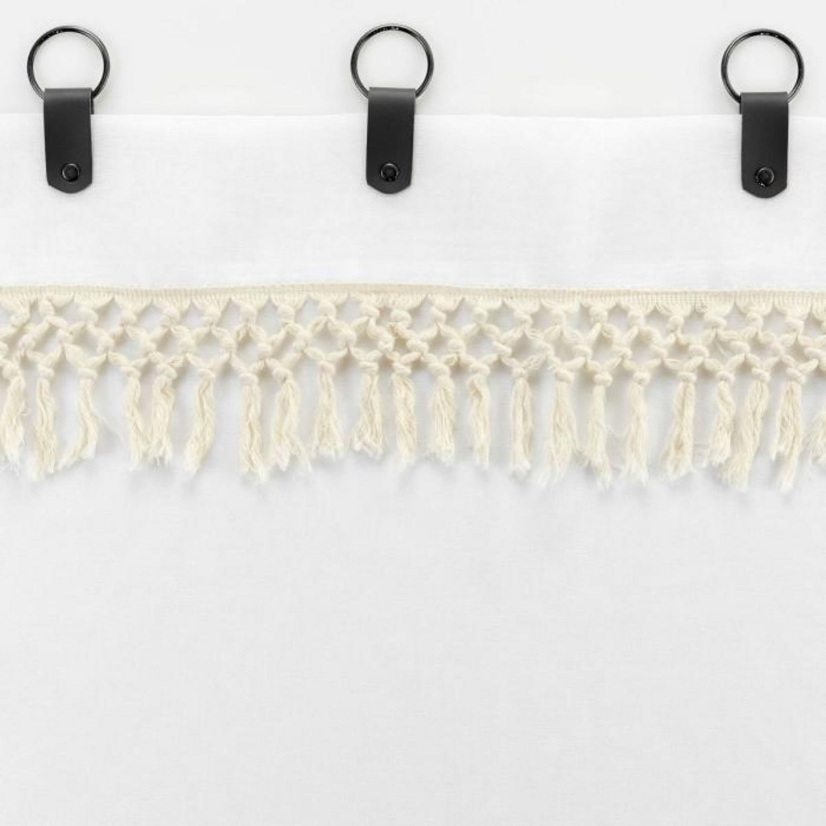 Paris Prix Rideau Voilage à Anneaux  Anissa  140x240cm Blanc