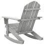 Voir la diapositive 4 : VIDAXL Chaise a bascule de jardin Bois Gris