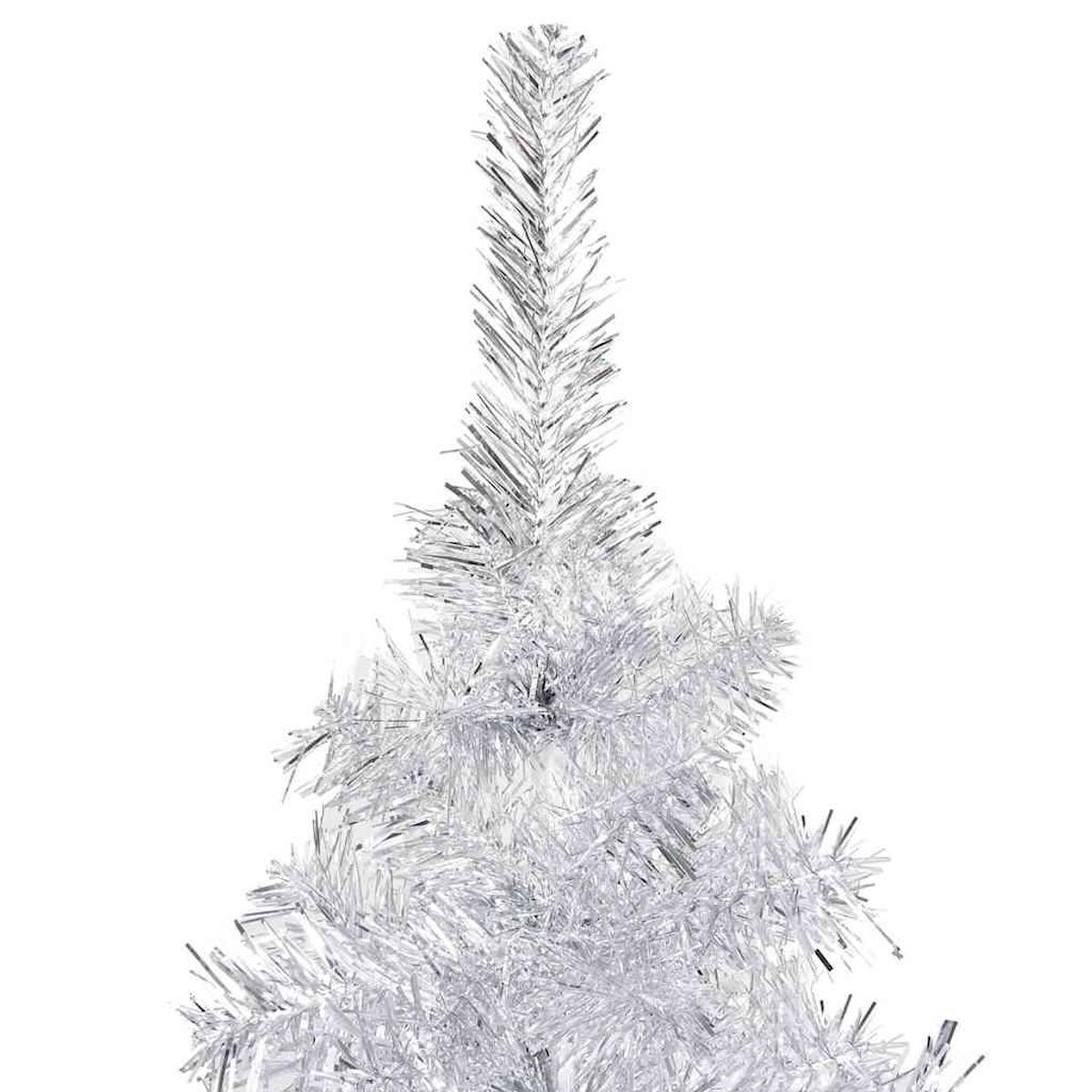 VIDAXL Arbre de Noël artificiel pre-eclaire/boules argente 120 cm PET