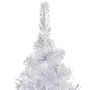 Voir la diapositive 4 : VIDAXL Arbre de Noël artificiel pre-eclaire/boules argente 120 cm PET