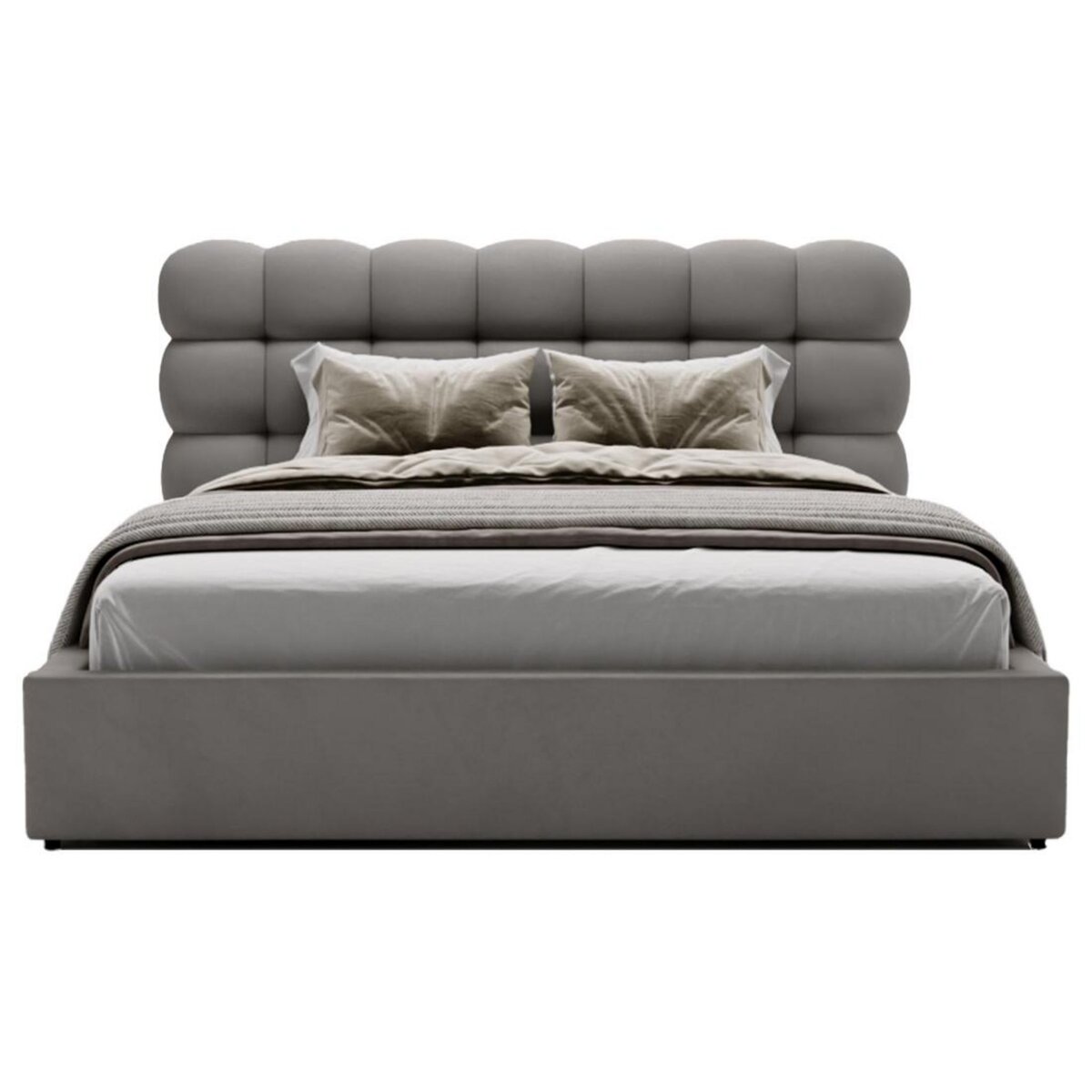 BEST MOBILIER Lotus - lit coffre - 180x200 cm - sommier inclus - en velours