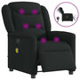 Voir la diapositive 1 : VIDAXL Fauteuil de massage inclinable electrique Noir Tissu