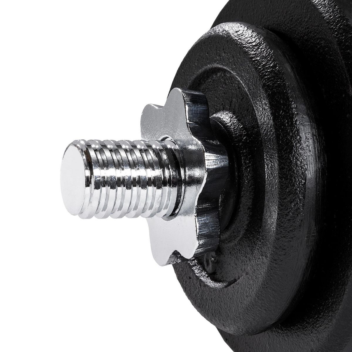 tectake Set de 2 Haltères de Musculation et Poids en Acier et Fonte