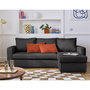 Voir la diapositive 1 : BEST MOBILIER Martha - canapé d'angle réversible 4 places - convertible avec coffre - en tissu
