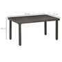 Voir la diapositive 3 : OUTSUNNY Table basse rectangulaire de jardin plateau à lattes pieds réglables dim. 91L x 51l x 46H cm acier marron