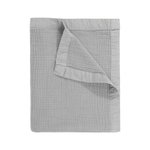 Sensei Maison Plaid gansé en gaze de coton LOFT - 130x170 cm. Coloris disponibles : Jaune, Orange, Blanc, Gris