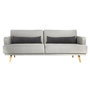Voir la diapositive 1 : ATMOSPHERA Canapé Convertible 3 Places  Jack  214cm Gris Clair