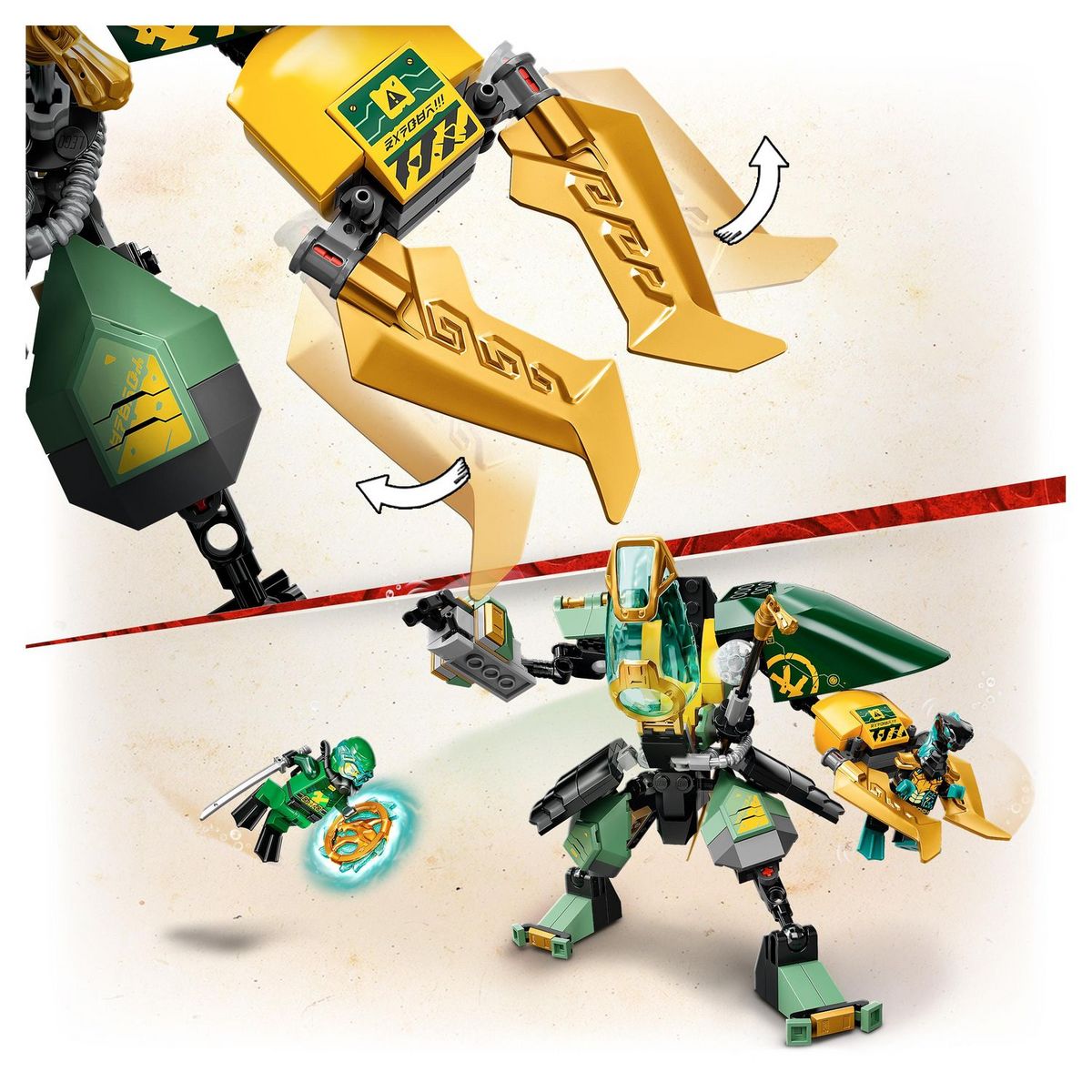 LEGO NINJAGO 71750 - Le robot Hydro de Lloyd 