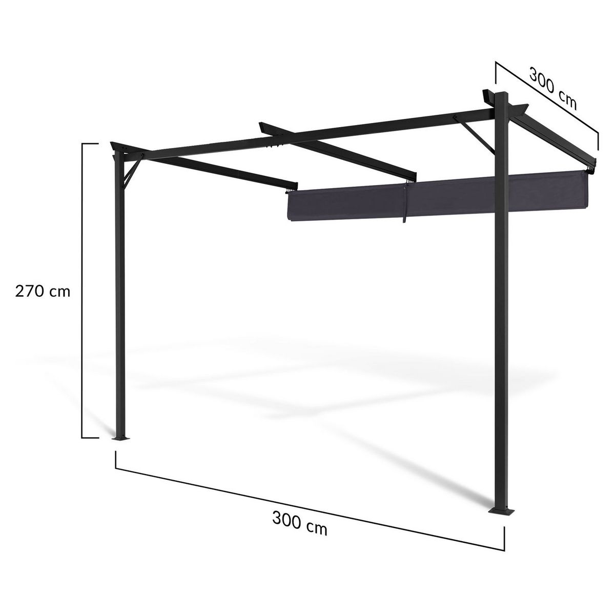 Inkazen Pergola de jardin adossée 3x2,7m