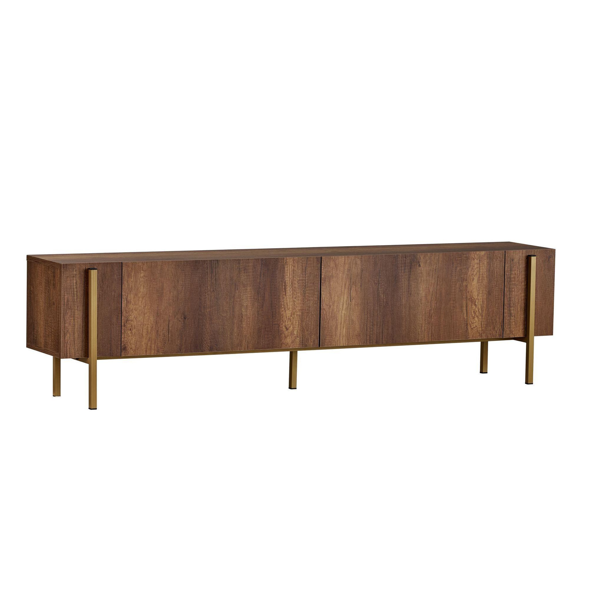Habitat et Jardin Meuble tv en bois  nexus  - 180 x 30 x 45 cm - noyer baroque or