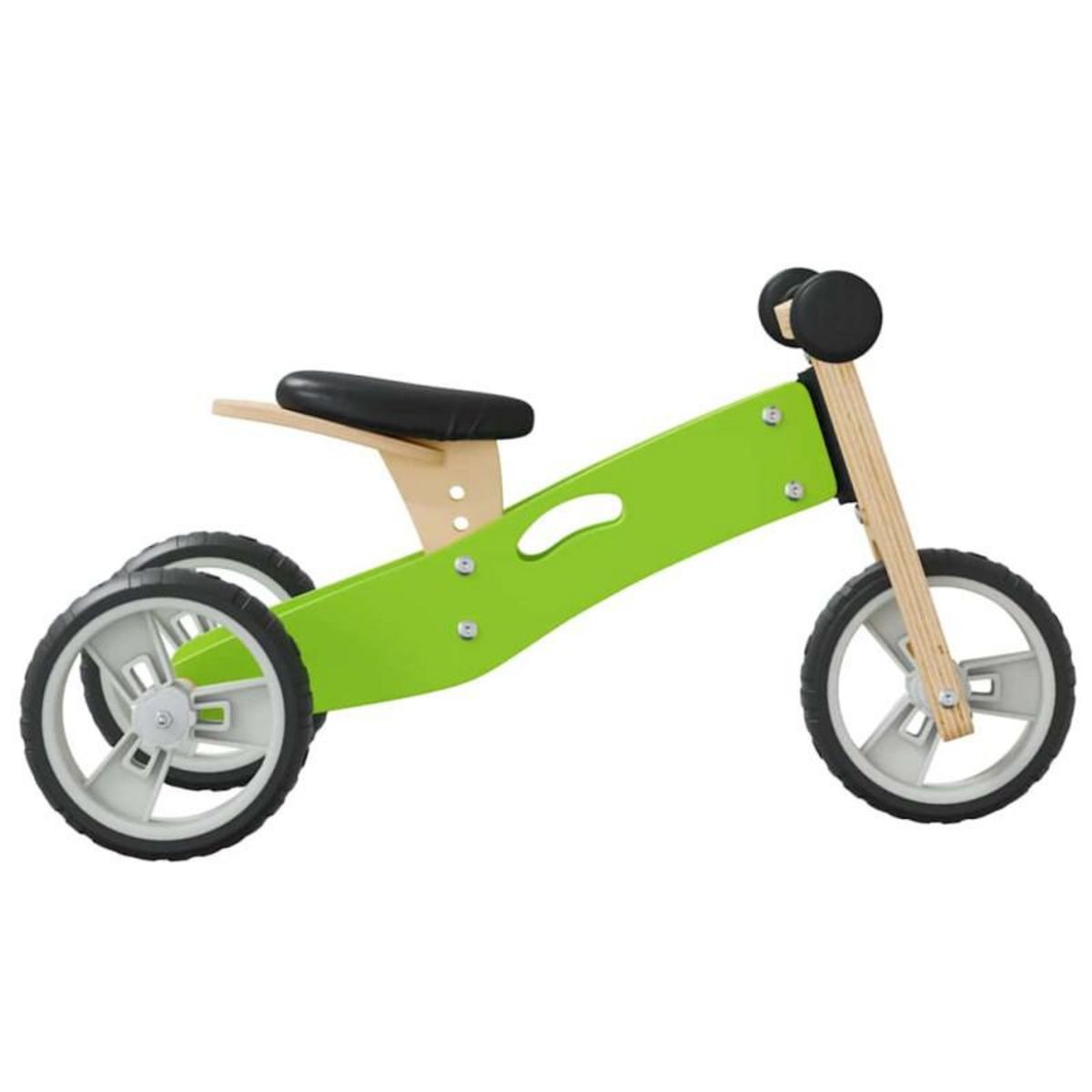 VIDAXL Vélo d équilibre pour enfants 2 in 1 vert