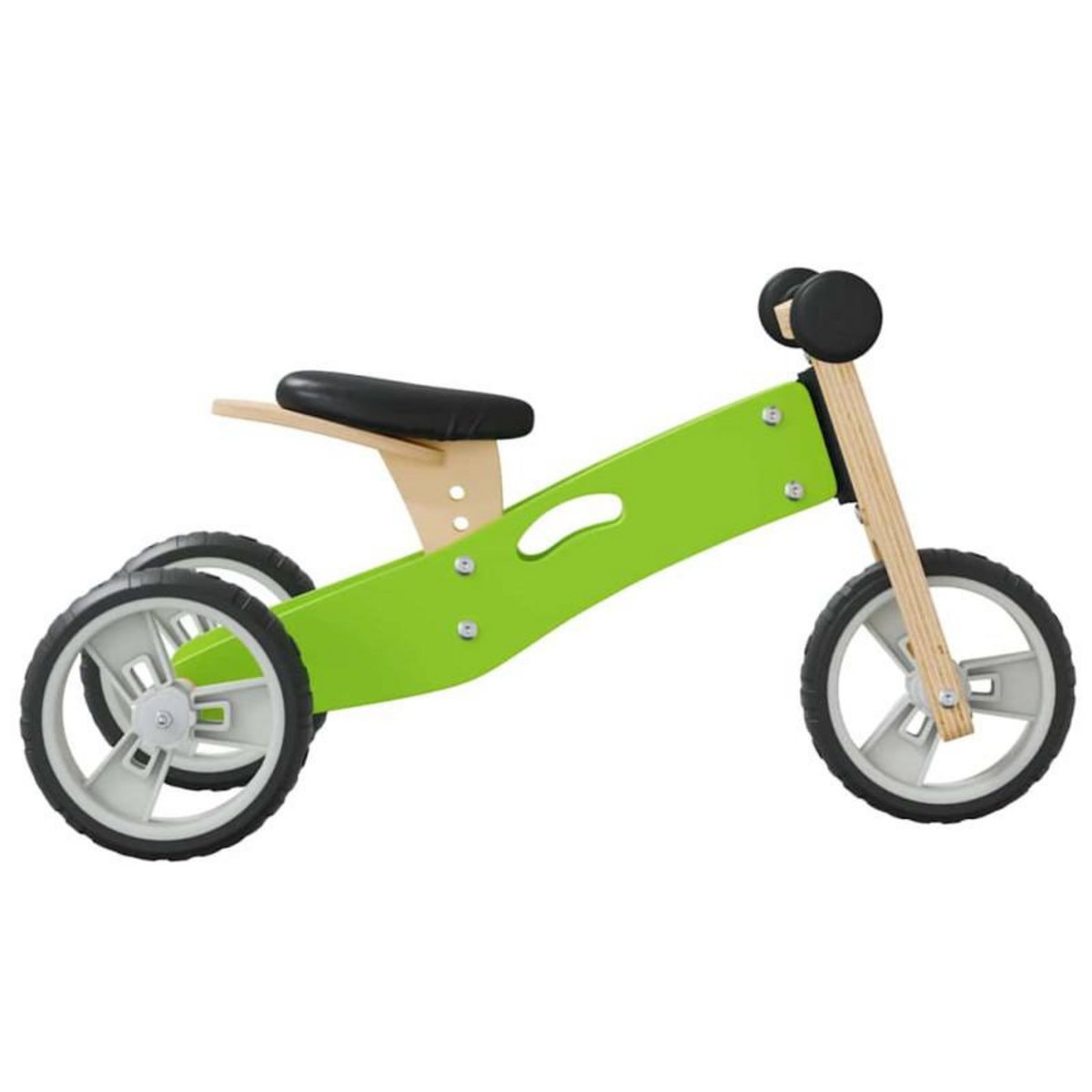 VIDAXL Vélo d équilibre pour enfants 2 in 1 vert