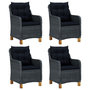 Voir la diapositive 5 : VIDAXL Ensemble a manger de jardin 5 pcs Gris fonce