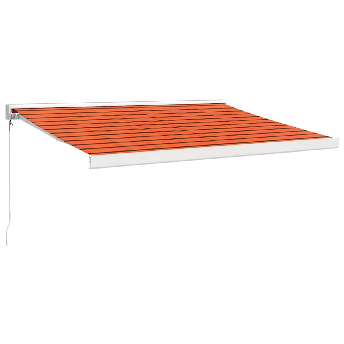 VIDAXL Auvent retractable orange et marron 3,5x2,5m tissu et aluminium