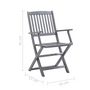 Voir la diapositive 6 : VIDAXL Chaises pliables d'exterieur lot de 8 Bois d'acacia solide