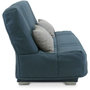 Voir la diapositive 4 : MARKET24 COMFORT BULTEX Banquette clic-clac - 3 places - Tissu bleu + Coussins déco gri